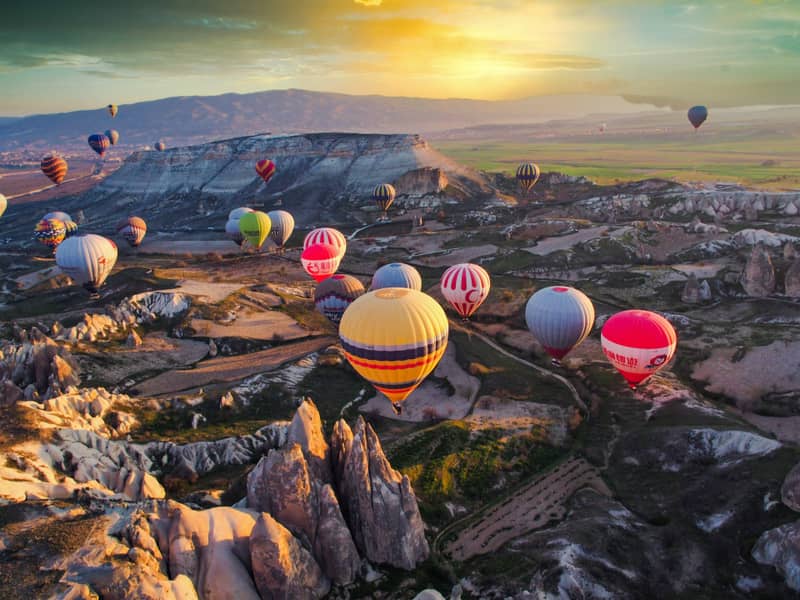 Kapadokija, Goreme, Turkish Airlines, Cappadocia, Let balonom