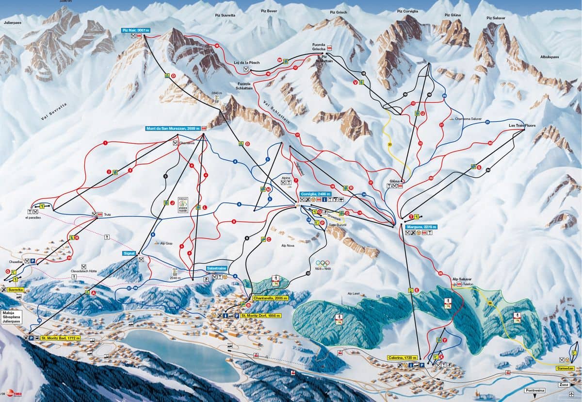 Mapa skijališta