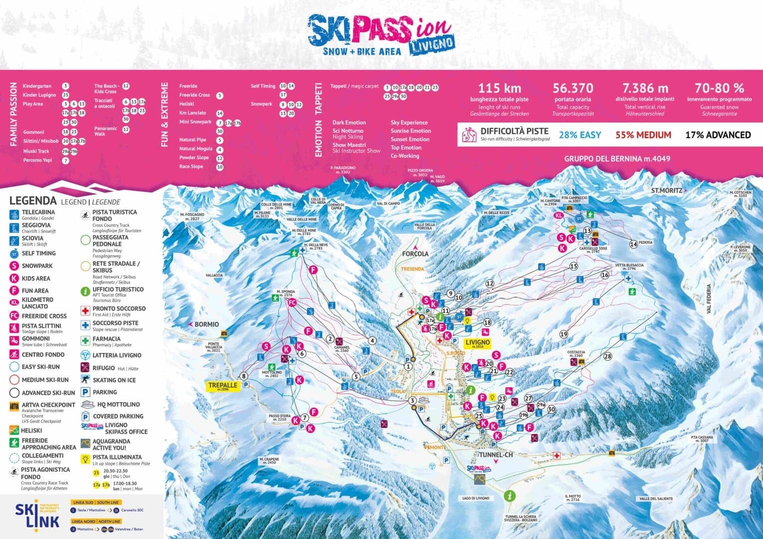 Mapa skijališta