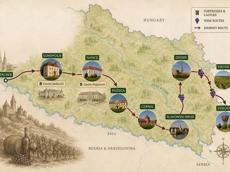 Journey Through Slavonia's Fortresses, Castles & Wine Trails - 6 days