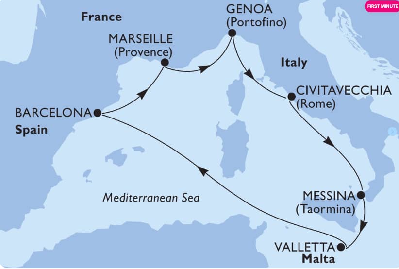 Putovanje Krstarenje Zapadni Mediteran