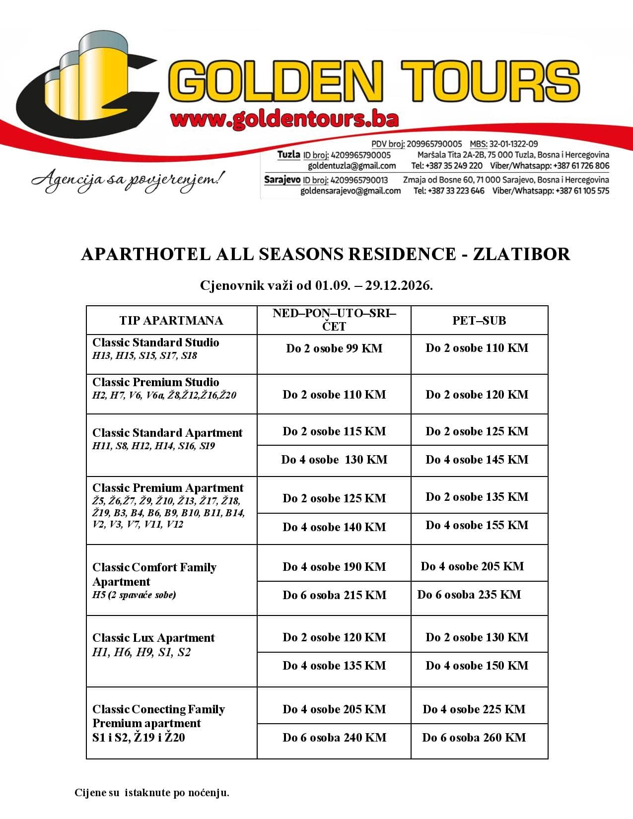 Hotel Aparthotel All Seasons Zlatibor