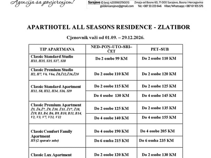 Hotel Aparthotel All Seasons Zlatibor