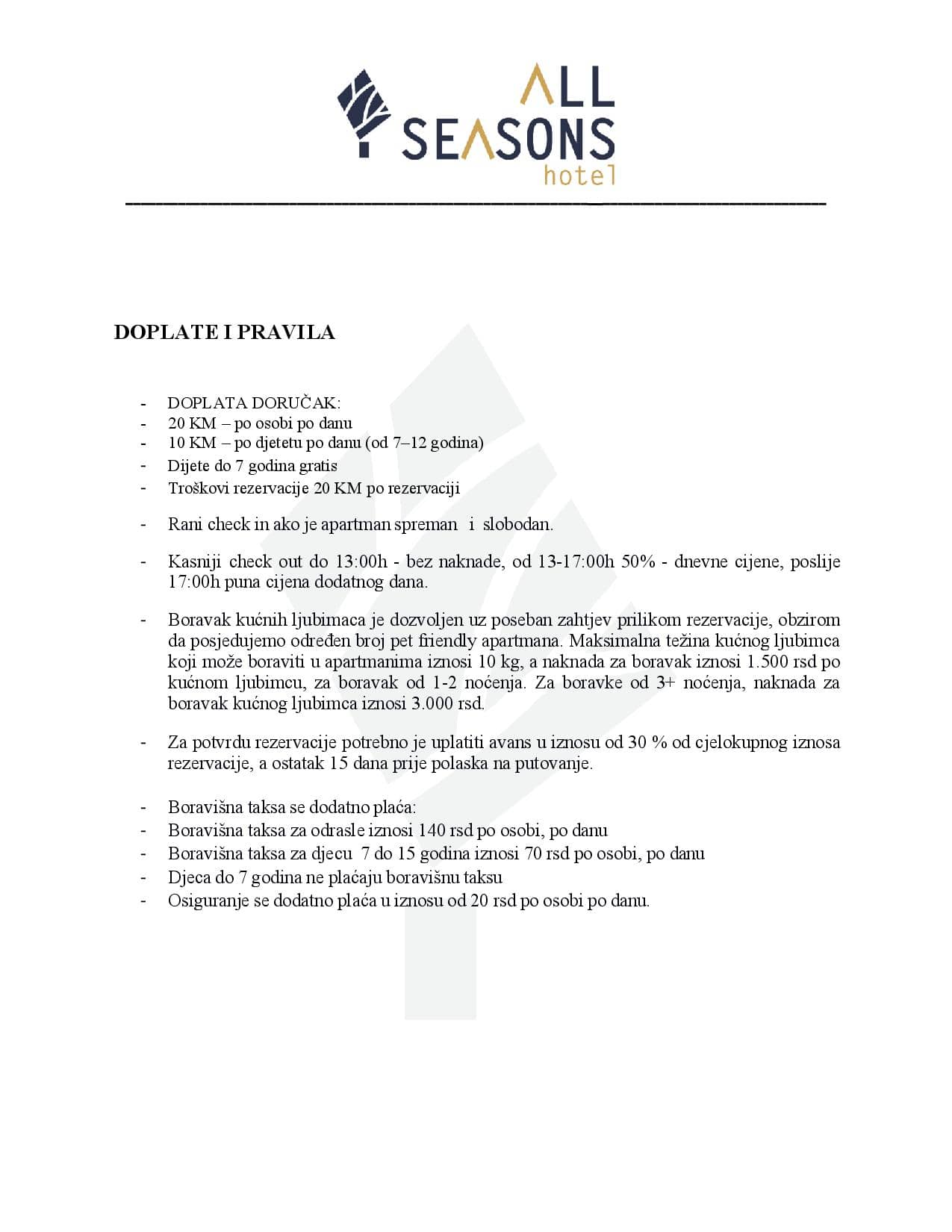 Hotel Aparthotel All Seasons Zlatibor